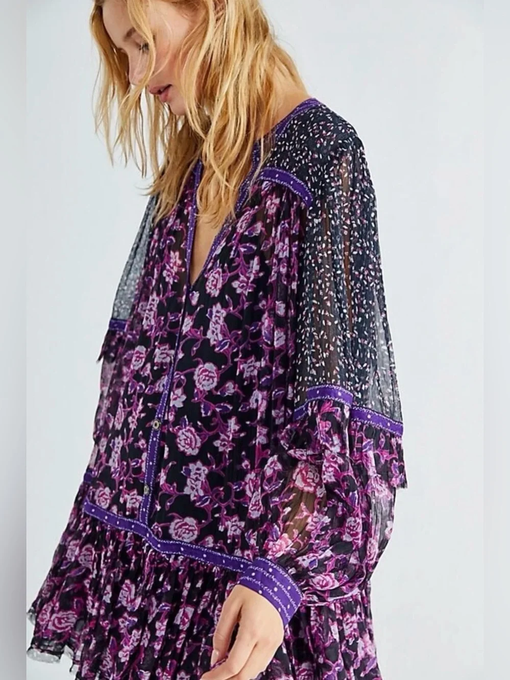 NWT Free People Rosebud Print Mini Dress Tunic